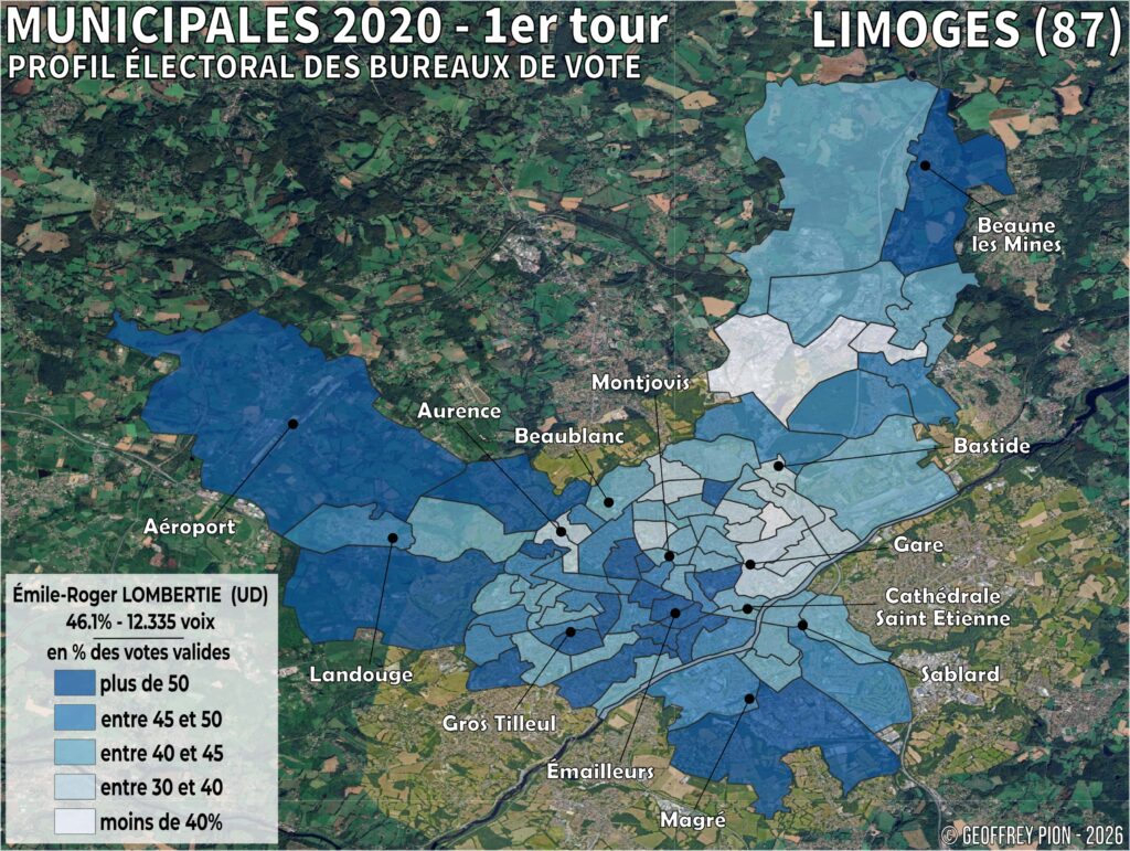 carte électorale bureaux de vote limoges limousin municipales 2020 geoffrey pion lombertie