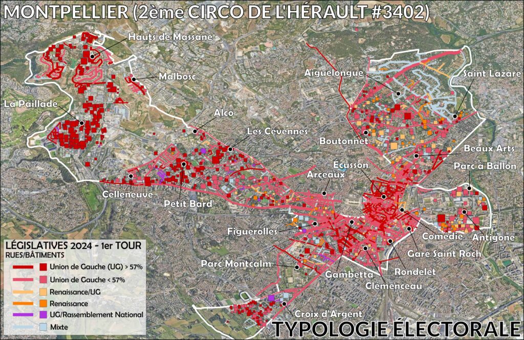 Typologie électorale par rue et bâtiment dans la 2ème circonscription de l